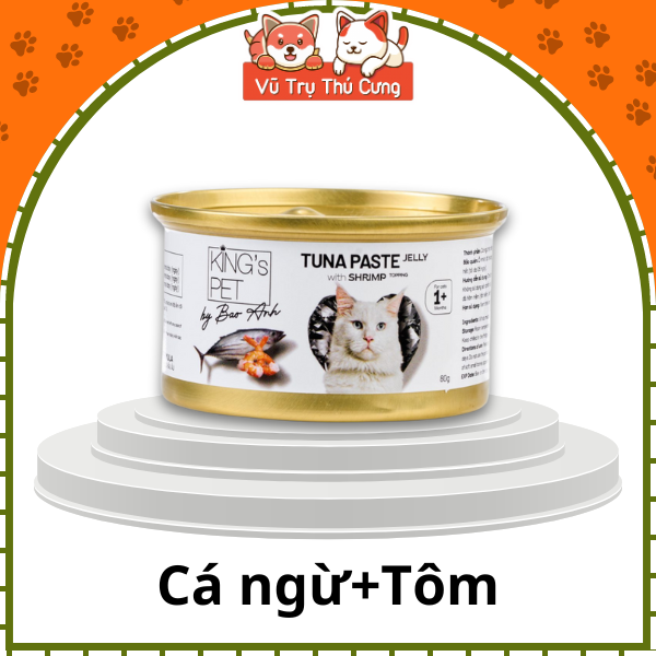 Pate cho mèo King Pet ca sĩ Bảo Anh, cá ngừ mix 8 vị thơm ngon dinh dưỡng cho Mèo