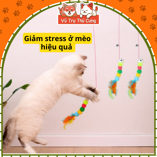 Đồ chơi đuổi bắt cho Mèo tự chơi, dây gắn tường tương tác vui nhộn2