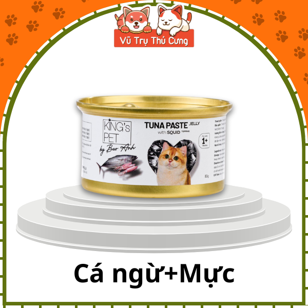Pate cho mèo King Pet ca sĩ Bảo Anh, cá ngừ mix 8 vị thơm ngon dinh dưỡng cho Mèo