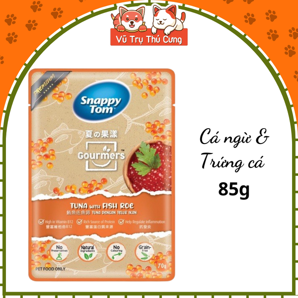 Pate Snappy Tom Trái Cây Cho Mèo 70g
