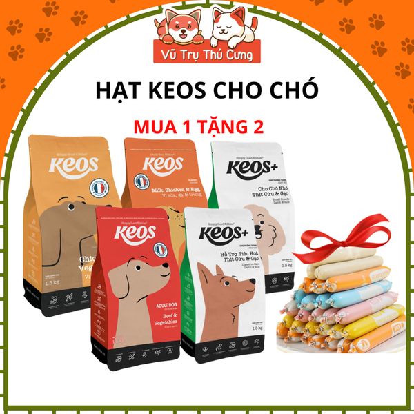 (1.5Kg) Thức Ăn Hạt Cho Chó Mọi Lứa Tuổi Keos