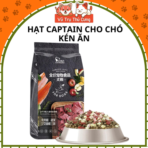 (2,5Kg) Hạt Captain cho Chó kén ăn, từ thịt bò, cá hồi và táo đỏ