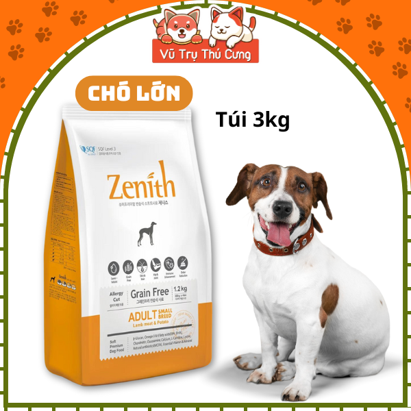 (3Kg) Hạt mềm Zenith Hàn Quốc dành cho Chó con, Chó trưởng thành