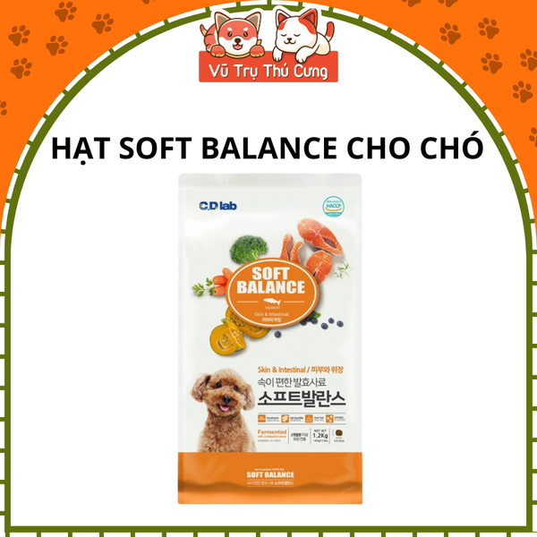 Thức ăn hạt mềm cho chó Soft Balance mượt lông và chắc xương 1.2KG
