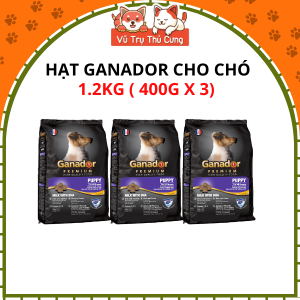 Hạt cho Chó Ganador Mọi Độ Tuổi Đa dạng Hương vị, Dinh dưỡng Tối ưu 1,2kg
