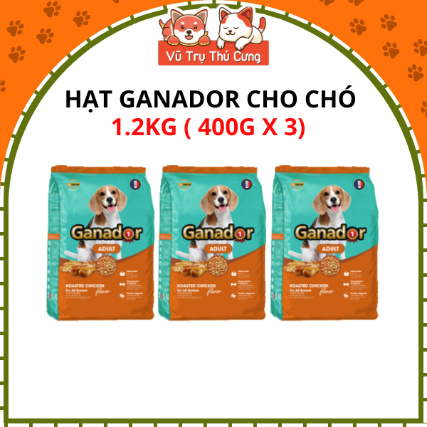 Hạt cho Chó Ganador Mọi Độ Tuổi Đa dạng Hương vị, Dinh dưỡng Tối ưu 1,2kg