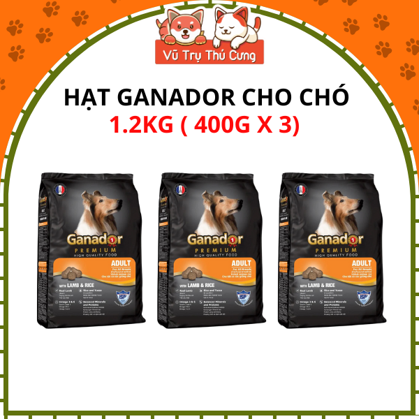 Hạt cho Chó Ganador Mọi Độ Tuổi Đa dạng Hương vị, Dinh dưỡng Tối ưu 1,2kg