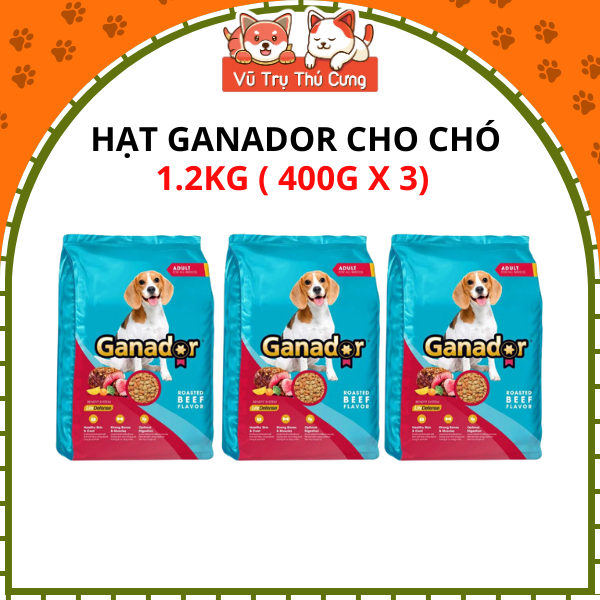 Hạt cho Chó Ganador Mọi Độ Tuổi Đa dạng Hương vị, Dinh dưỡng Tối ưu 1,2kg