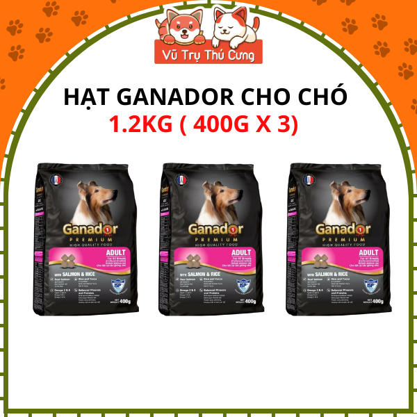 Hạt cho Chó Ganador Mọi Độ Tuổi Đa dạng Hương vị, Dinh dưỡng Tối ưu 1,2kg