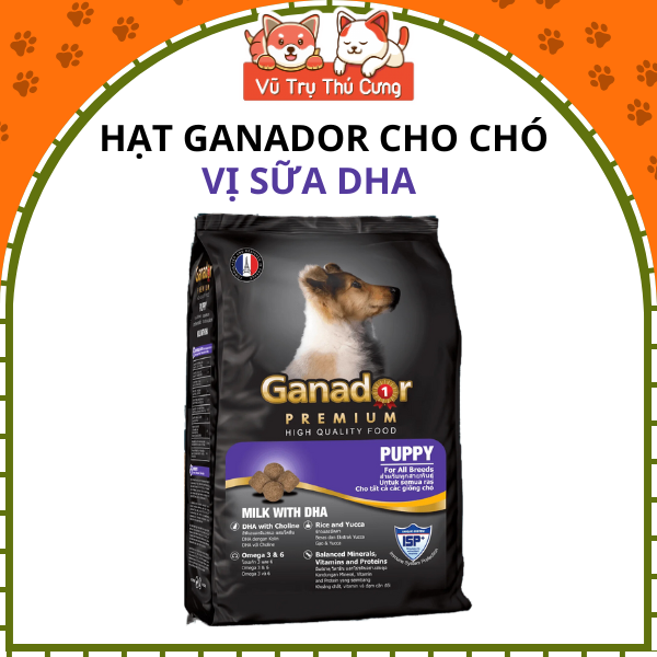 Thức ăn hạt Ganador Puppy Sữa & DHA cho chó con 400g