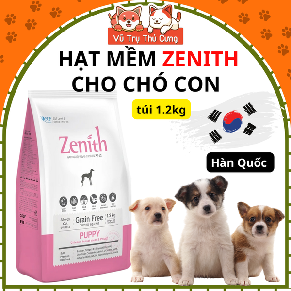 Thức ăn Hạt Mềm Zenith Puppy dành cho Chó con, túi 1,2Kg