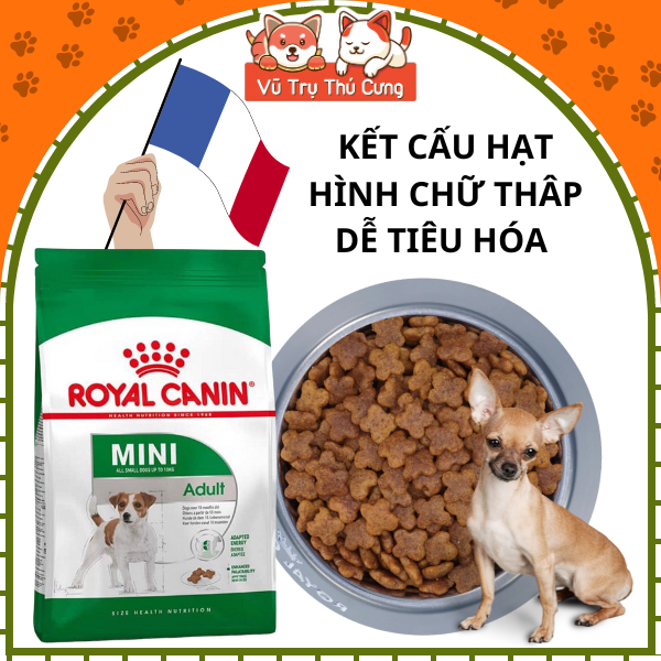 Hạt cho chó trưởng thành Royal Canin Mini Adult 800g, 2kg