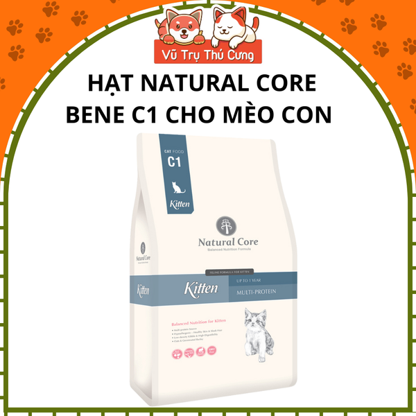 Hạt hữu cơ cho Mèo con Natural Core Bene C1