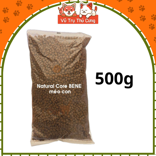 Hạt hữu cơ Natural Core Bene C3 cho Mèo 500g, thịt gà và cá hồi