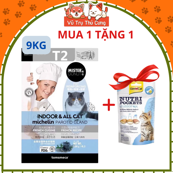 (9Kg) Thức Ăn Hạt Mister Donut T1 và T2 Dành Cho Mèo con, Mèo Trưởng Thành2