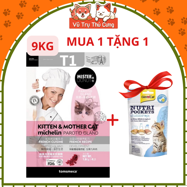 (9Kg) Thức Ăn Hạt Mister Donut T1 và T2 Dành Cho Mèo con, Mèo Trưởng Thành2