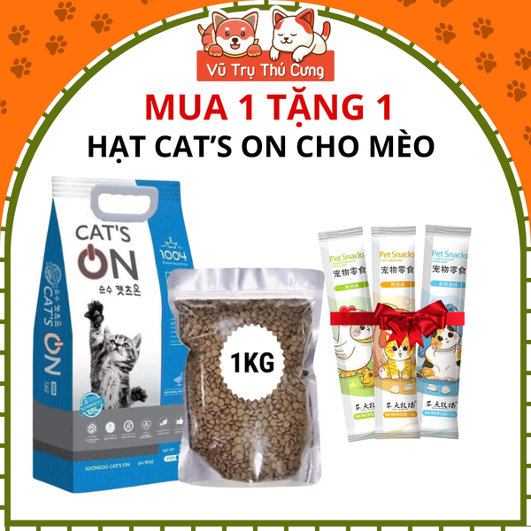 (Có quà tặng) Thức ăn hạt cho mèo mọi lứa tuổi Cat’s On 1kg