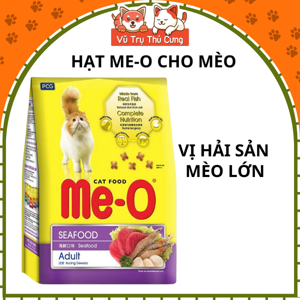 Thức Ăn Hạt Me-O Cho Mèo Nhiều Hương Vị Dinh Dưỡng