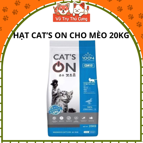 (20Kg) Hạt Cho Mèo Cat's On Hàn Quốc (Bao xá)