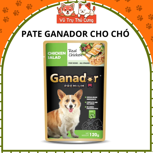 Pate Ganador Chó Mọi Lứa Tuổi Từ Thịt Gà Thật 120g