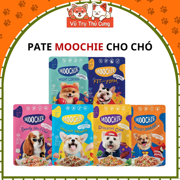 Pate Moochie Sốt Bò Gà, rau củ quả dành cho Chó 85g