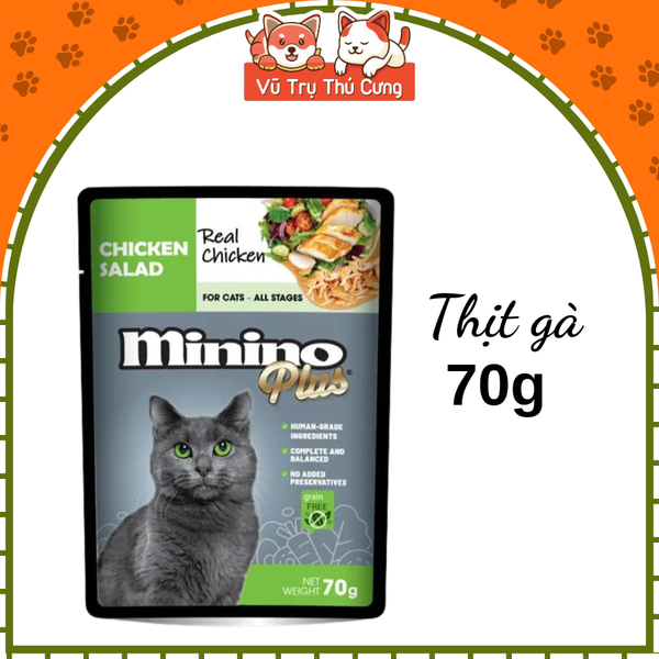Pate Cho Mèo Mọi Lứa Tuổi Minino Cá Thịt Thật 70%