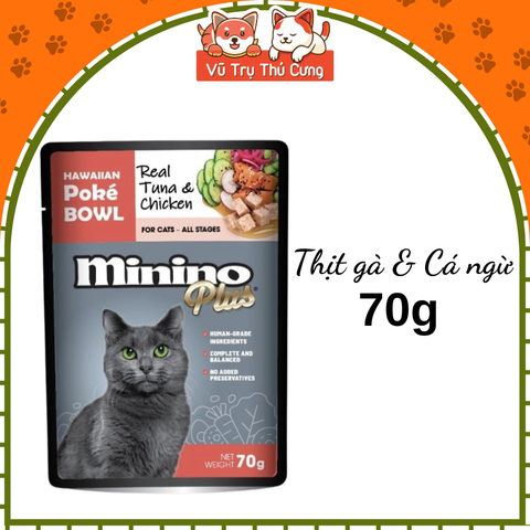 Pate Cho Mèo Mọi Lứa Tuổi Minino Cá Thịt Thật 70%