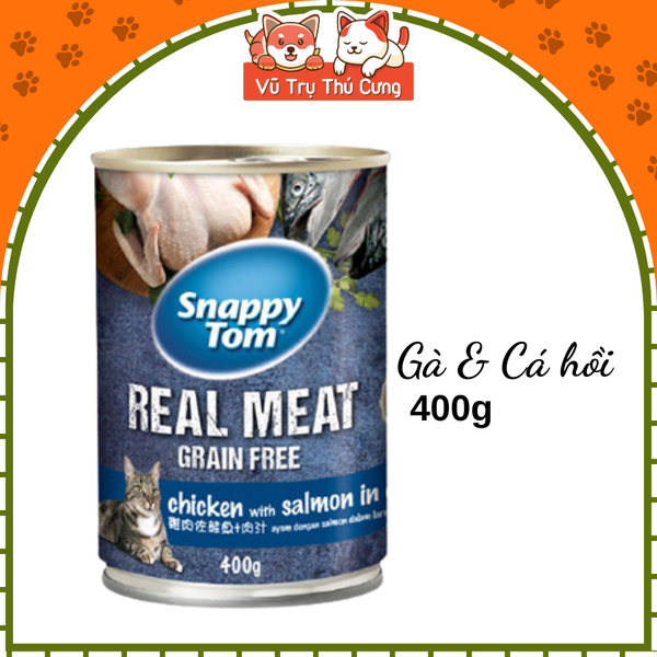Pate lon Snappy Tom cho Mèo 400g, đủ hương vị