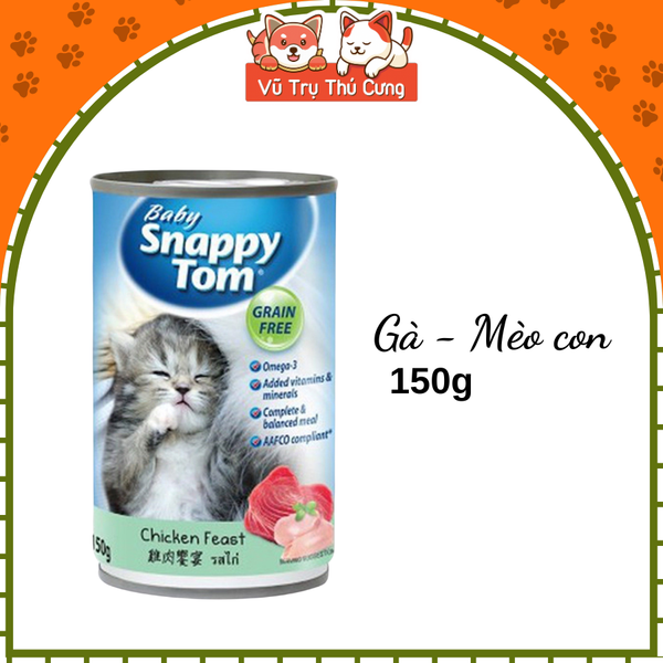 Pate Baby Snappy Tom cho Mèo Con lon 150g