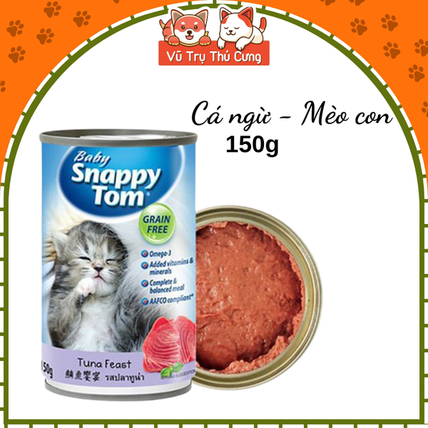 Pate lon Snappy Tom cho Mèo 400g, đủ hương vị
