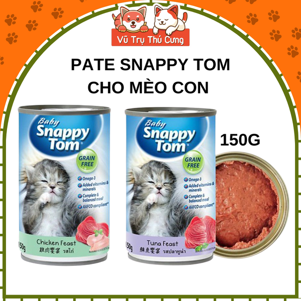 Pate Baby Snappy Tom cho Mèo Con lon 150g