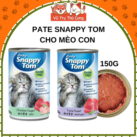 Pate Baby Snappy Tom cho Mèo Con lon 150g