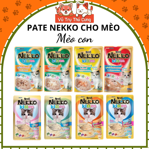 Pate Nekko Kitten dành cho mèo con gói 70g nhiều dinh dưỡng