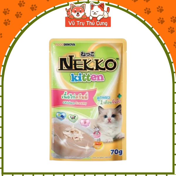 Pate Nekko Kitten dành cho mèo con gói 70g nhiều dinh dưỡng