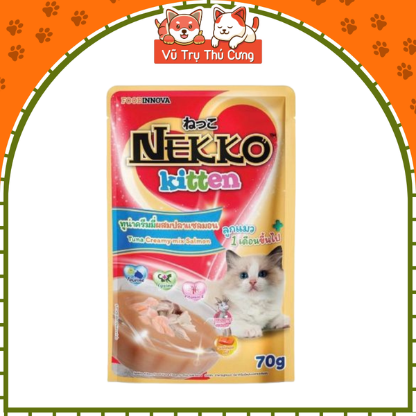 Pate Nekko Kitten dành cho mèo con gói 70g nhiều dinh dưỡng