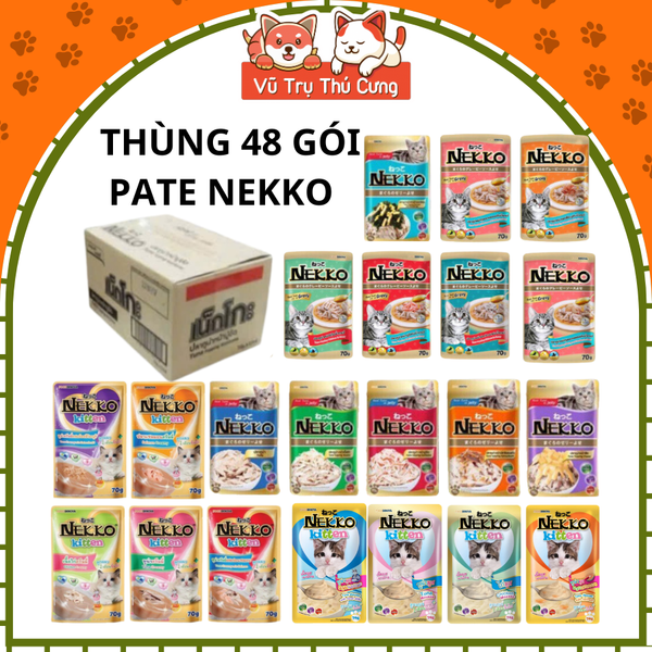 (Giá sỉ) Thùng 48 Gói Pate Nekko Thái Lan Cho Mèo Mọi Lứa Tuổi