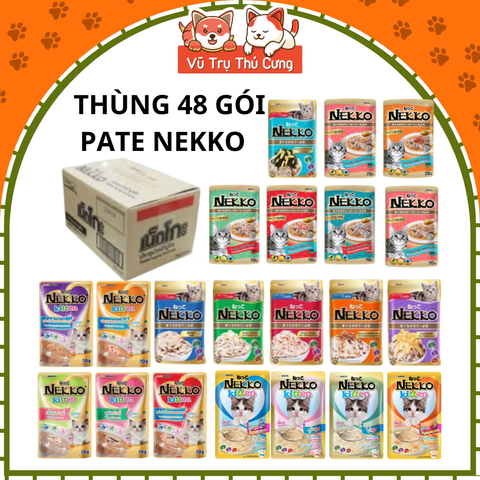 (Giá sỉ) Thùng 48 Gói Pate Nekko Thái Lan Cho Mèo Mọi Lứa Tuổi