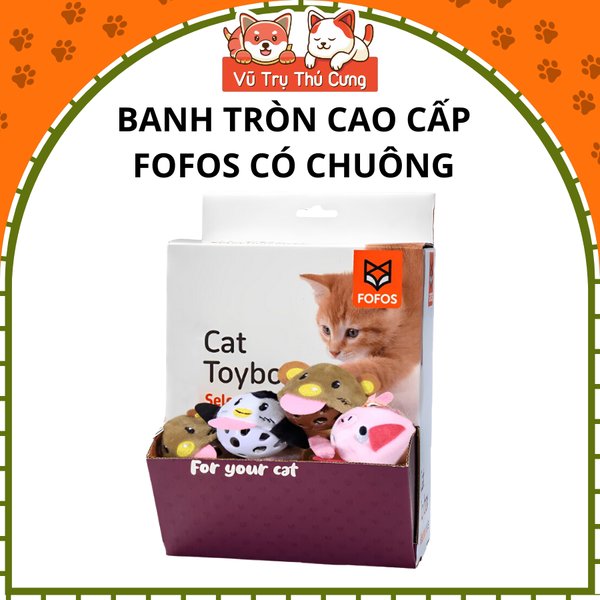 Đồ chơi banh tròn hình thú chứa chuông & catnip FOFOS2