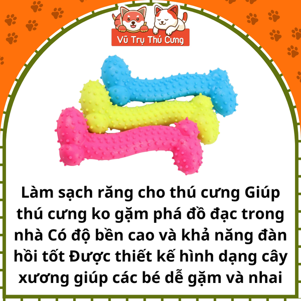 Đồ Chơi Xương Gặm Cao Su Cho Chó Mèo Làm Sạch Răng (mẫu chữ Z)