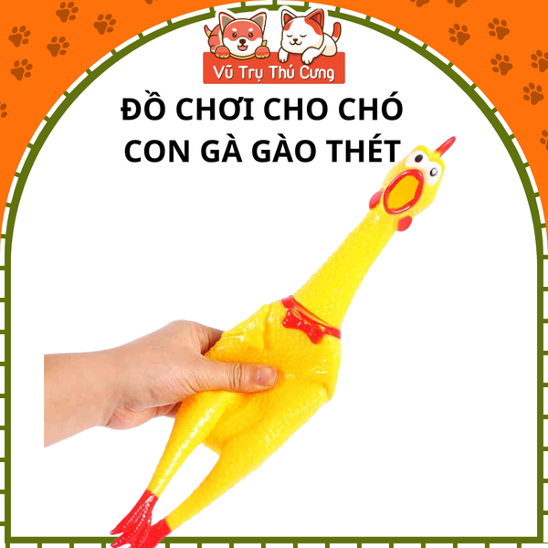 Đồ chơi cho Chó, con gà kêu chút chít ngộ nghĩnh