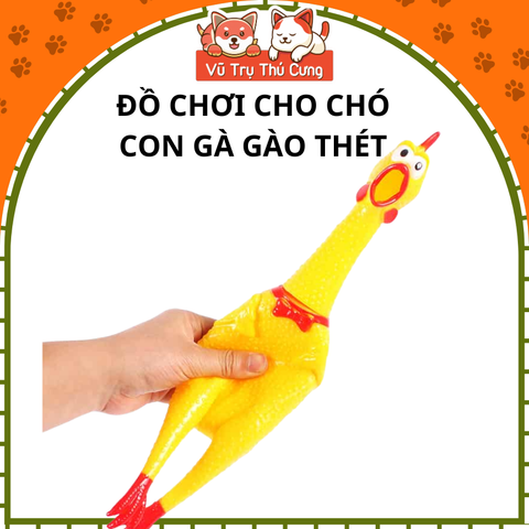Đồ chơi cho Chó, con gà kêu chút chít ngộ nghĩnh