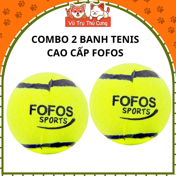 Đồ Chơi Cho Chó Combo 2 Bóng Tenis Gặm Và Huấn Luyện FOFOS