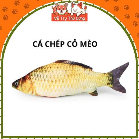 Đồ chơi Cá chép nhồi bông Catnip cho Chó mèo, đồ nhai gặm cho thú cưng