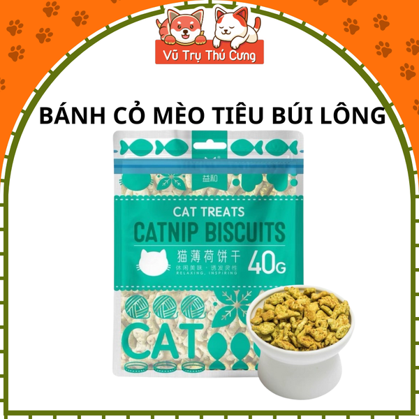 Kẹo cỏ mèo tiêu búi lông, giải toả căng thẳng, Đồ chơi cho mèo canip