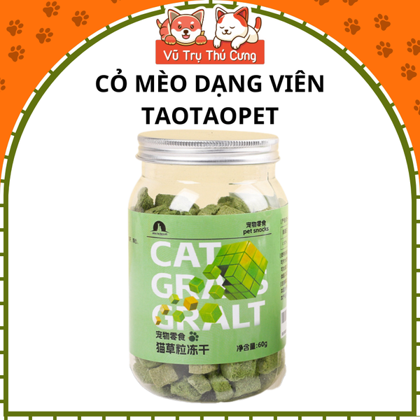 Cỏ Mèo Dạng Viên Taotaopets Giúp Tiêu Búi Lông, Giảm Hôi Miệng Mèo