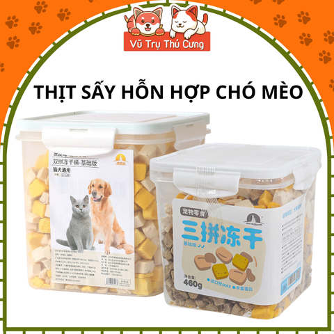 Snack thịt sấy cho Chó Mèo, Gà sấy hỗn hợp thơm ngon cho thú cưng