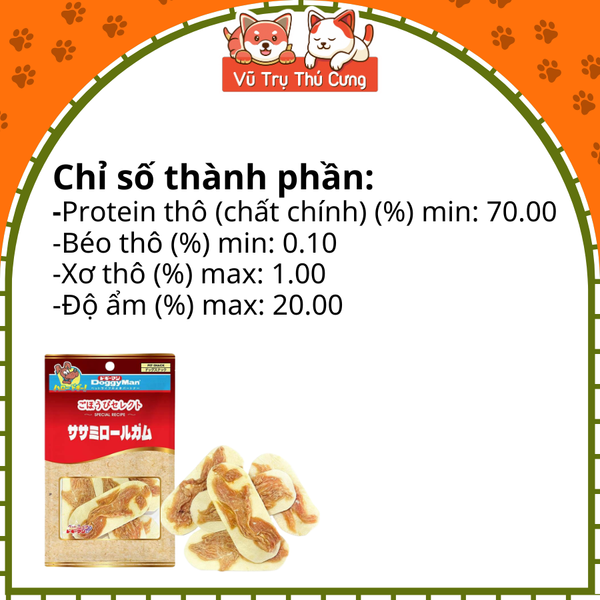Snack Cho Chó Bánh Da Bò Phủ Thịt Gà DoggyMan