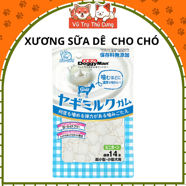 Xương sữa dê cho Chó Doggy Man 140g, bổ sung Canxi