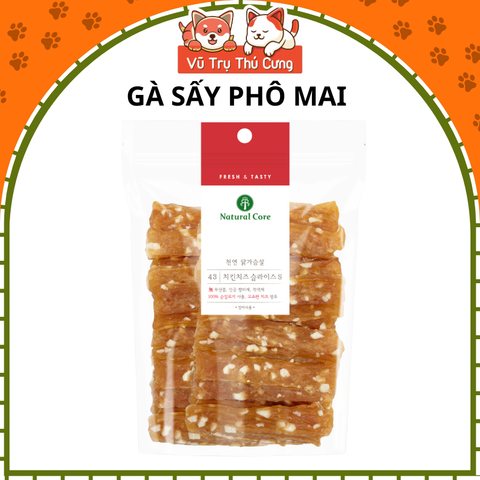 Snack Cho Chó Gà Sấy Phô Mai Natural Core 180g