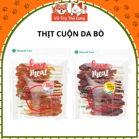 Snack cho chó cuộn Da bò Natural Core 160g - Vị thịt gà, thịt vịt2